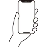 Hand Holding Smartphone SVG Icon